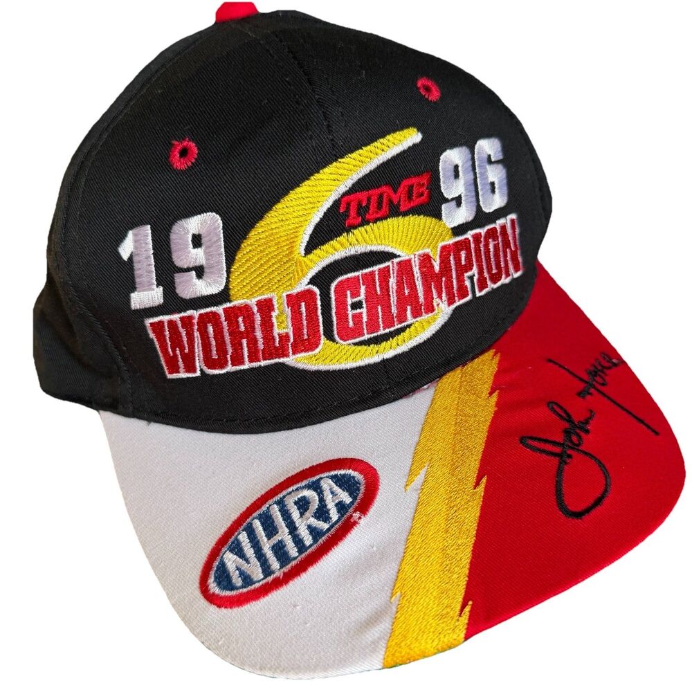 Vintage 1996 NHRA Top 96 World Champion John Force Snapback Hat Cap Racing